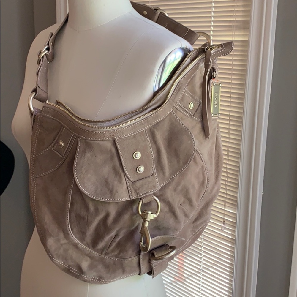 Hugo Boss suede “Gemmah” hobo bag